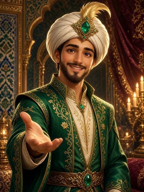 Oyunun ev sahibi Sultan, yeşil kaftanıyla seni saraya buyur ediyor